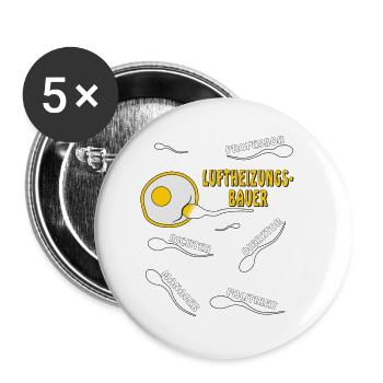 INGÉNIEUR EN CHAUFFAGE DE L’AIR - Lot de 5 petits badges (25 mm) - blanc - Devant