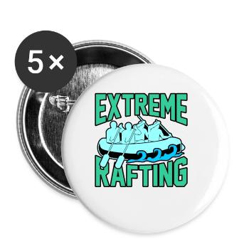 Extreme rafting - Buttons small 1''/25 mm (5-pack) - white - Front