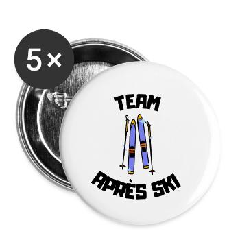 Apres Ski Team - Buttons small 1''/25 mm (5-pack) - white - Front
