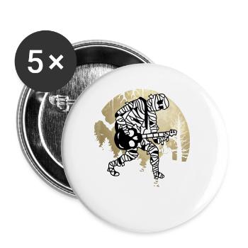 Lustige Gitarristin Mama spielt Gitarrenmusik Hallowe - Buttons klein 25 mm (5er Pack) - Weiß - Vorne