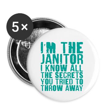 I Know All The Secrets You Tried To Throw Away 4 - Buttons small 1''/25 mm (5-pack) - white - Front