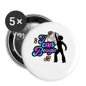 | de vêtements Funk Costume vintage des années 70 pour la musique soul - Lot de 5 petits badges (25 mm) - blanc - Devant