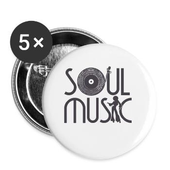 | de vêtements Funk Costume vintage des années 70 pour la musique soul - Lot de 5 petits badges (25 mm) - blanc - Devant