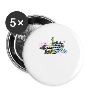 Awesome since 1967, SUP, Paddleboard, Graffiti, - Buttons klein 25 mm (5er Pack) - Weiß - Vorne
