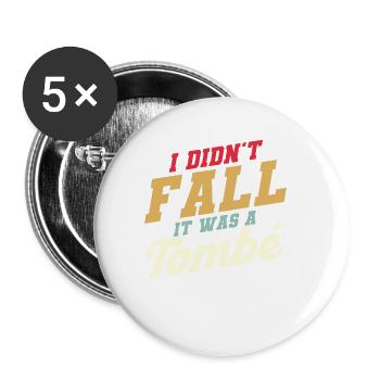 Ballet ballerine danseuse ballet - Lot de 5 petits badges (25 mm) - blanc - Devant