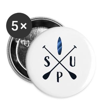 SUP Stand Up Paddling - Buttons small 1''/25 mm (5-pack) - white - Front