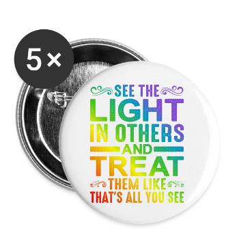 See The Light In Others - Buttons small 1''/25 mm (5-pack) - white - Front