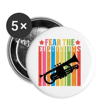 Fear The Euphoniums 4 - Buttons klein 25 mm (5er Pack) - Weiß - Vorne