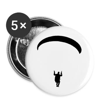 Gleitschirm 1 gif test - Buttons klein 25 mm (5er Pack) - Weiß - Vorne