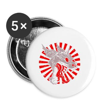 Awesome Retro Beast From The Crypt Halloween - Buttons klein 25 mm (5er Pack) - Weiß - Vorne