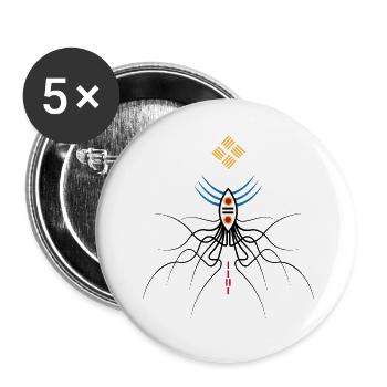 queen - Buttons small 1''/25 mm (5-pack) - white - Front