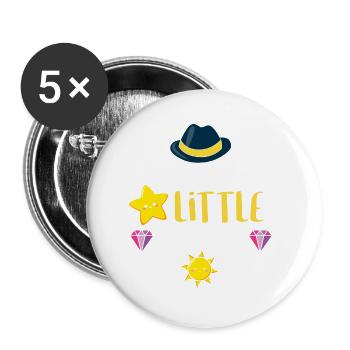 Grandpa's Little Darling Kiddie Sun Star Kids - Buttons small 1''/25 mm (5-pack) - white - Front