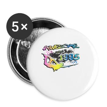 Génial depuis 1995. Wakeboard Style de vie - Lot de 5 petits badges (25 mm) - blanc - Devant