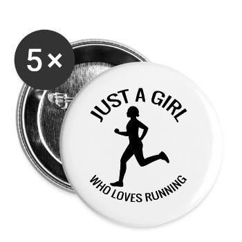 Jogger fit cardio training course jogging - Lot de 5 petits badges (25 mm) - blanc - Devant