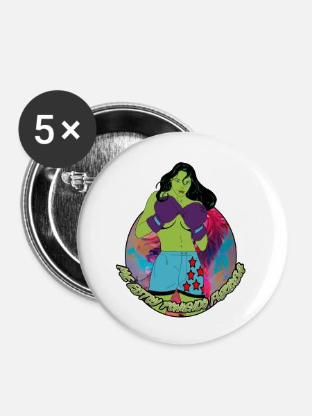 Ich werde wütend - Buttons klein 25 mm (5er Pack) - Weiß