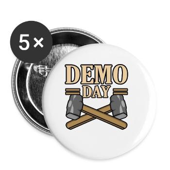 House Destruction Renovation Gift - Buttons small 1''/25 mm (5-pack) - white - Front
