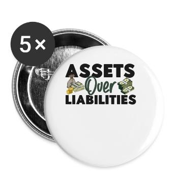 Accountant Bookkeeper Accounting - Buttons small 1''/25 mm (5-pack) - white - Front