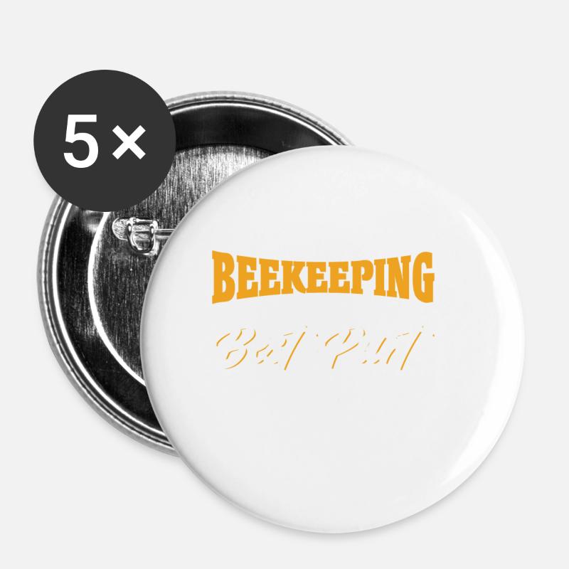 Beekeeping Beekeepers Bees Honey Beekeepers - Buttons small 1''/25 mm (5-pack) - white