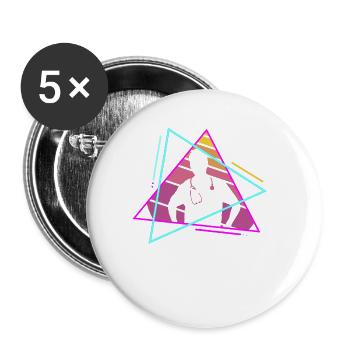 Rétro Vintage Classic Doctor Medical - Lot de 5 petits badges (25 mm) - blanc - Devant