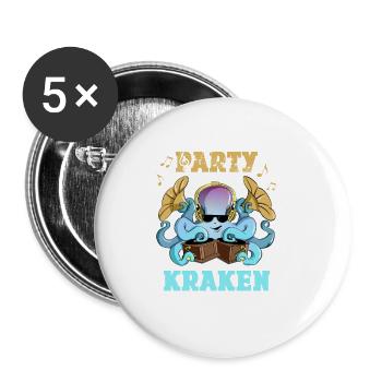 Let's Get This Party Kraken Electrified Melodious - Buttons klein 25 mm (5er Pack) - Weiß - Vorne