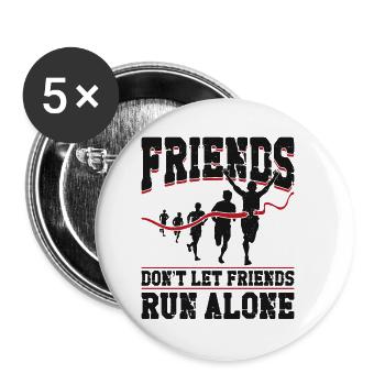 Running Runner Semi-Marathon - Lot de 5 petits badges (25 mm) - blanc - Devant