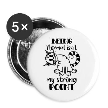 limited edition cat owner cat funny - Buttons small 1''/25 mm (5-pack) - white - Front