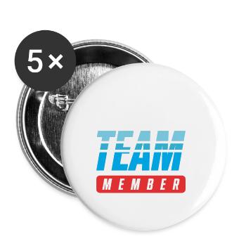 Équipe de joueurs - Lot de 5 petits badges (25 mm) - blanc - Devant