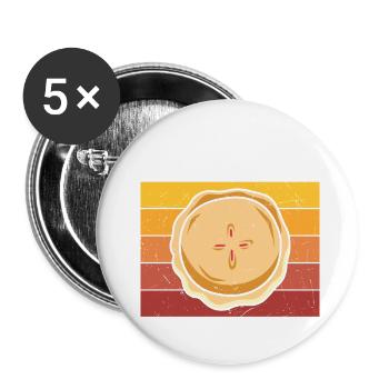 fresh ou of the oven - Funny Turkey - Lot de 5 petits badges (25 mm) - blanc - Devant
