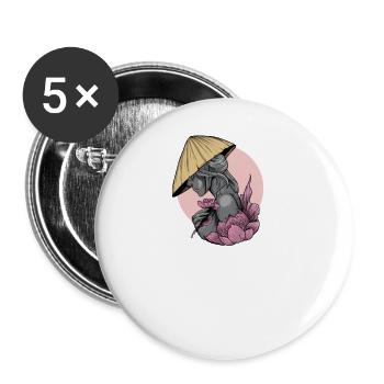 Vietnam I Saigon Scooter Pho Bo Motif de voyage pour - Lot de 5 petits badges (25 mm) - blanc - Devant