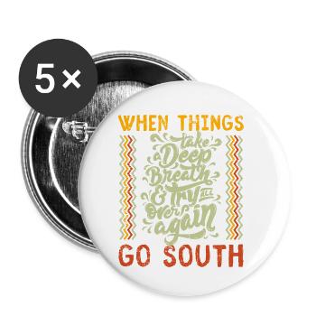 Motivation, Inspirationsspruch, Typografie, lustig - Buttons klein 25 mm (5er Pack) - Weiß - Vorne