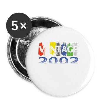 Awesome Since 2002 Retro 20th Bitrthday - Buttons small 1''/25 mm (5-pack) - white - Front