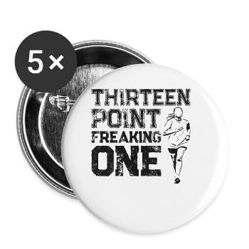Running Runner Semi-Marathon - Lot de 5 petits badges (25 mm) - blanc - Devant