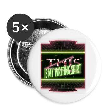 Blague Geek Blagues Lecture Livre Auteur Éditeur - Lot de 5 petits badges (25 mm) - blanc - Devant