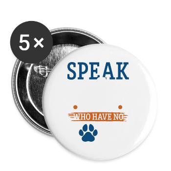 Animal rights activists dogs cats - Buttons small 1''/25 mm (5-pack) - white - Front