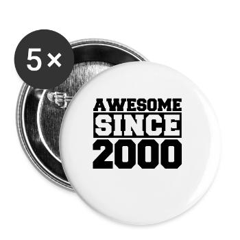 Awesome since 2000 - Buttons small 1''/25 mm (5-pack) - white - Front