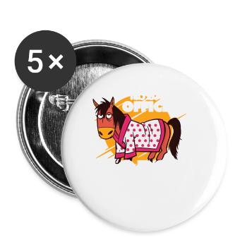 This Is My Official Horse Napping Shirt - Buttons klein 25 mm (5er Pack) - Weiß - Vorne