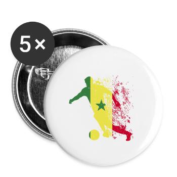 Senegal National Team World Cup - Buttons small 1''/25 mm (5-pack) - white - Front