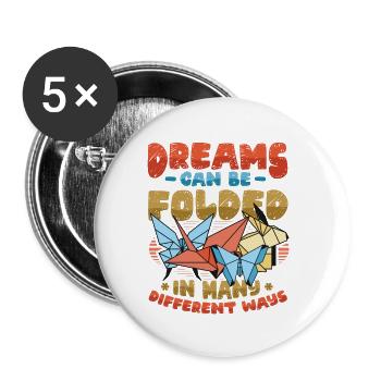 Träume Können Auf Viele Verschiedene Weisen. - Buttons klein 25 mm (5er Pack) - Weiß - Vorne