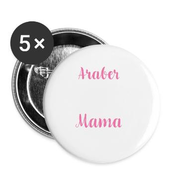 Arabe I Poney Cheval Dicton Motif pour Cavalier - Lot de 5 petits badges (25 mm) - blanc - Devant