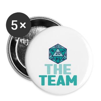 Pen and Paper Für RPG Gaming Vater - Buttons klein 25 mm (5er Pack) - Weiß - Vorne