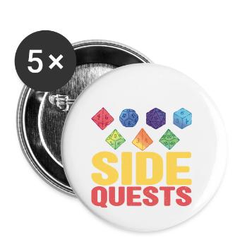 Pen and Paper Für RPG Gaming Vater - Buttons klein 25 mm (5er Pack) - Weiß - Vorne