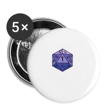 Stylo et papier pour RPG Gaming Father - Lot de 5 petits badges (25 mm) - blanc - Devant