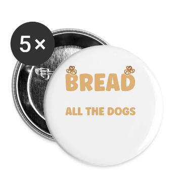 Bread Baking Gift Bakery Quote Baker - Buttons small 1''/25 mm (5-pack) - white - Front