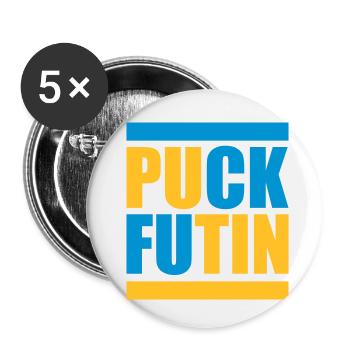 puck futin logo design - Buttons small 1''/25 mm (5-pack) - white - Front