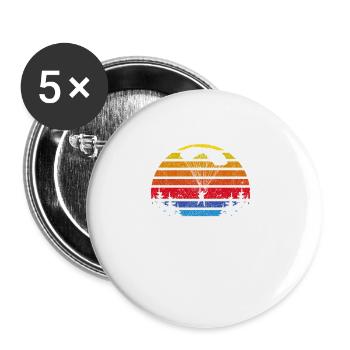 Amateurs de parachutisme - Lot de 5 petits badges (25 mm) - blanc - Devant