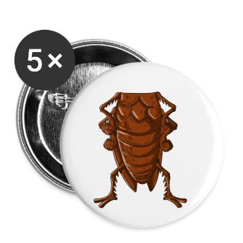 Cafard Insectes Costume Cafards Corps - Lot de 5 petits badges (25 mm) - blanc - Devant