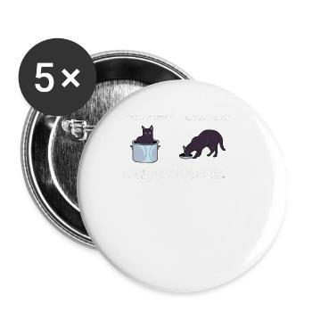 La ponctuation sauve des vies I Drôle de grammaire anglaise - Lot de 5 petits badges (25 mm) - blanc - Devant