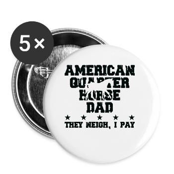 Warrior Ribbon as Awareness - Buttons small 1''/25 mm (5-pack) - white - Front