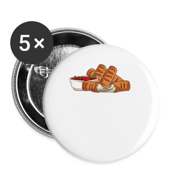 Hug the cheese - Buttons small 1''/25 mm (5-pack) - white - Front