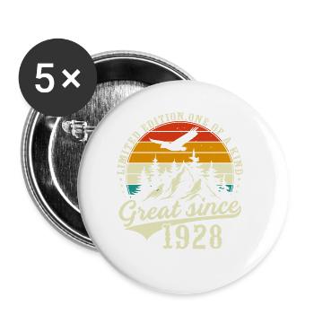 One of a kind since 1928 - Buttons small 1''/25 mm (5-pack) - white - Front